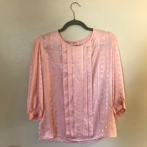 Light Pink Pleated Blouse